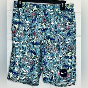 Nike Big Boys Shark Party Lap 8" Volley Short - Size XL (13 - 15yrs)
